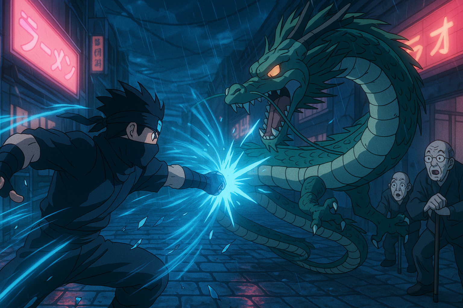 Tokyo Ninja Fight Scene